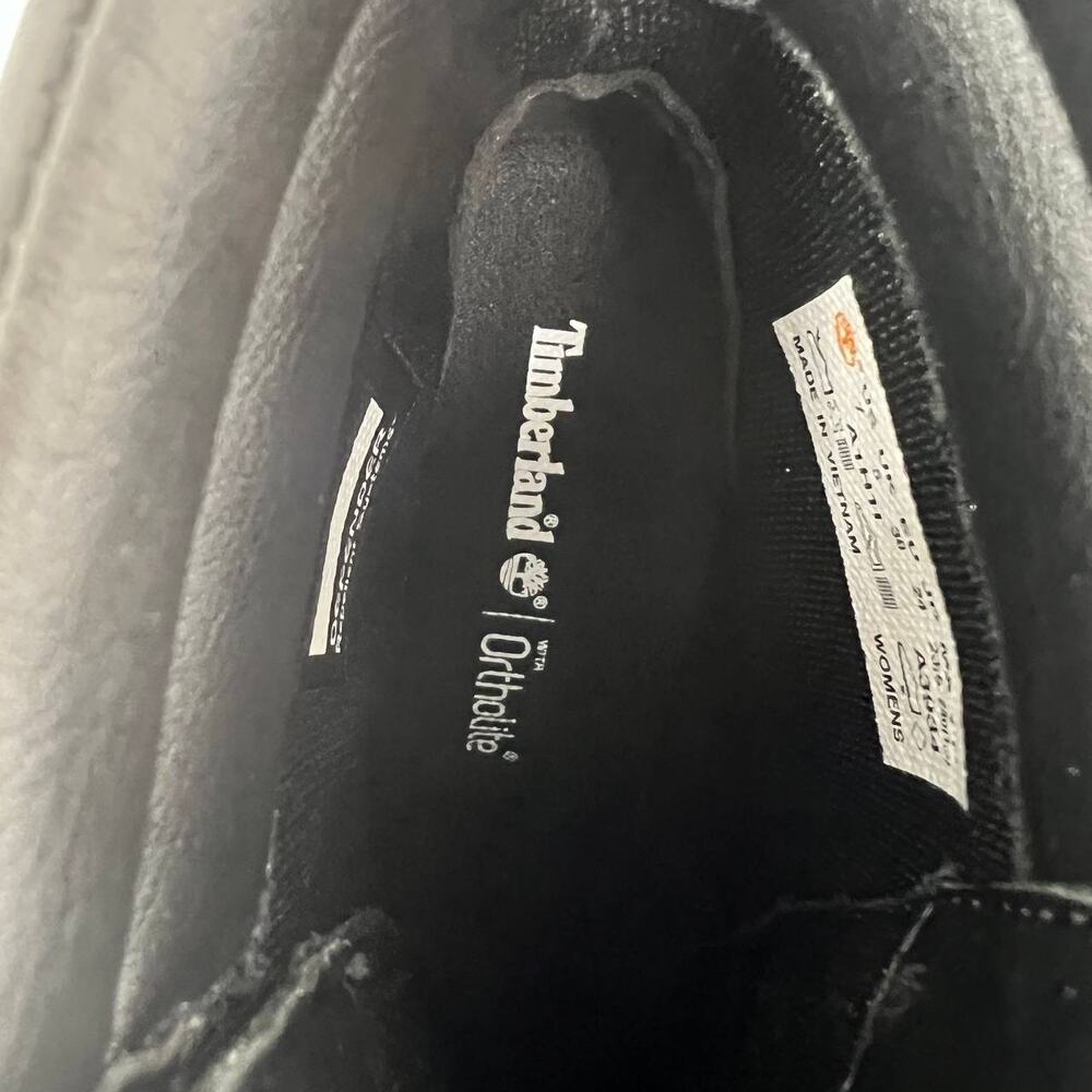 NWOT Timberland Women's Tillston High Heel Boots Size 7 Black Leather - Picture 11 of 13